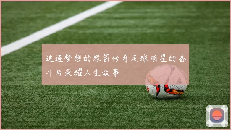 追逐梦想的绿茵传奇足球明星的奋斗与荣耀人生故事